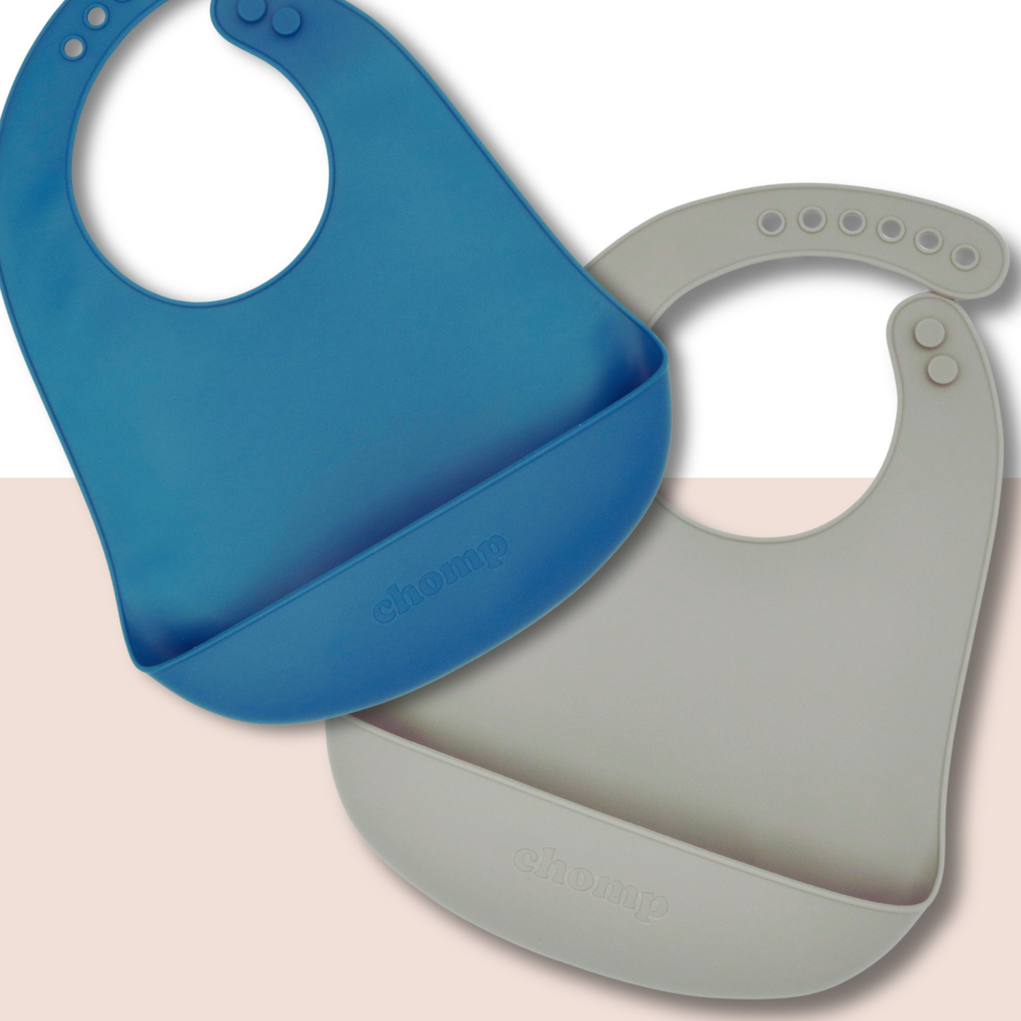 Silicone Baby Weaning Bib Double Pack