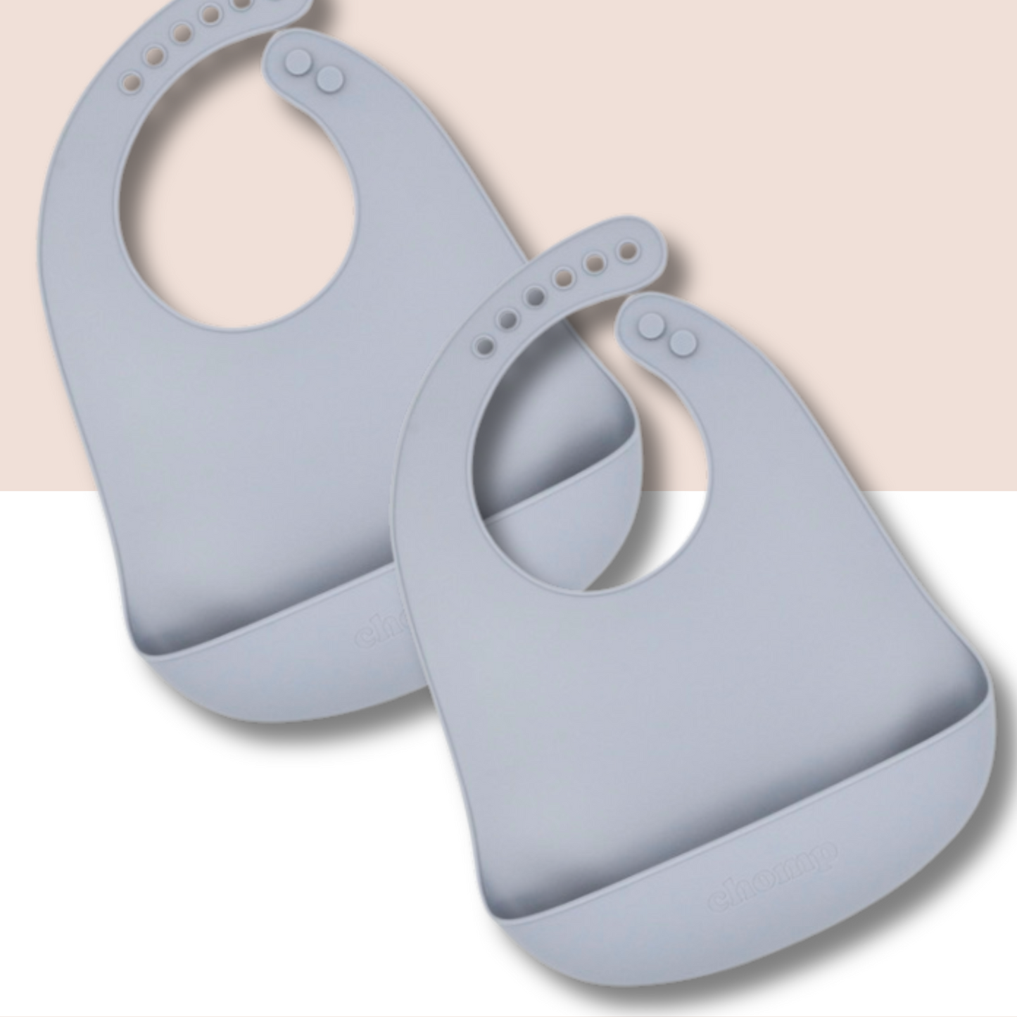 Silicone Baby Weaning Bib Double Pack