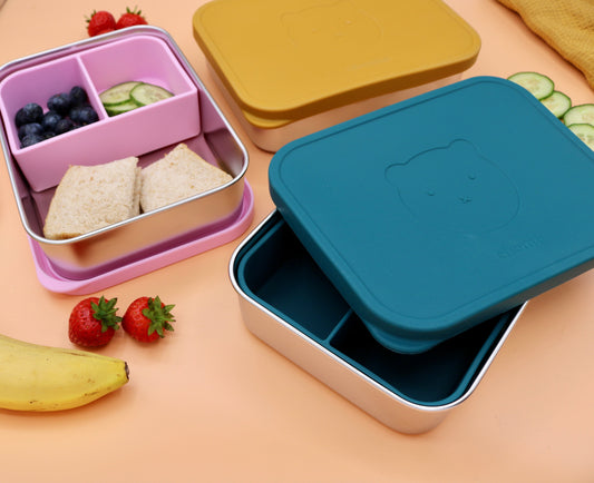 Stainless Steel Lunchbox with Removable Silicone Dividers